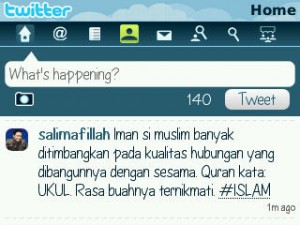 Tampilan Twitter for BB
